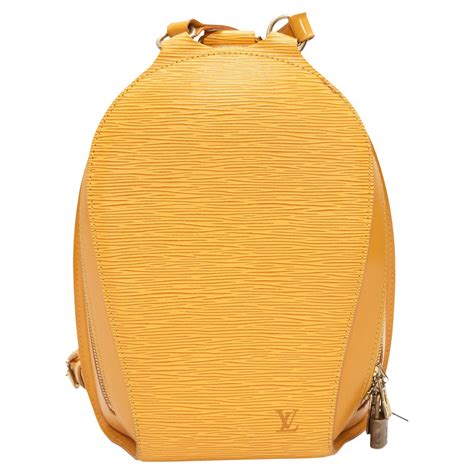 louis vuitton mabillon backpack yellow|louis vuitton black checkered backpack.